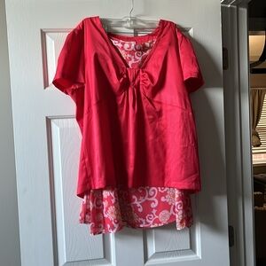 Jaclyn Smith Coral Pink Skirt Set